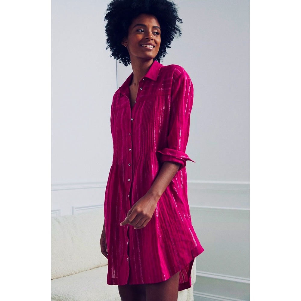 Anthropologie Weekender Shirtdress- Size Small NWT